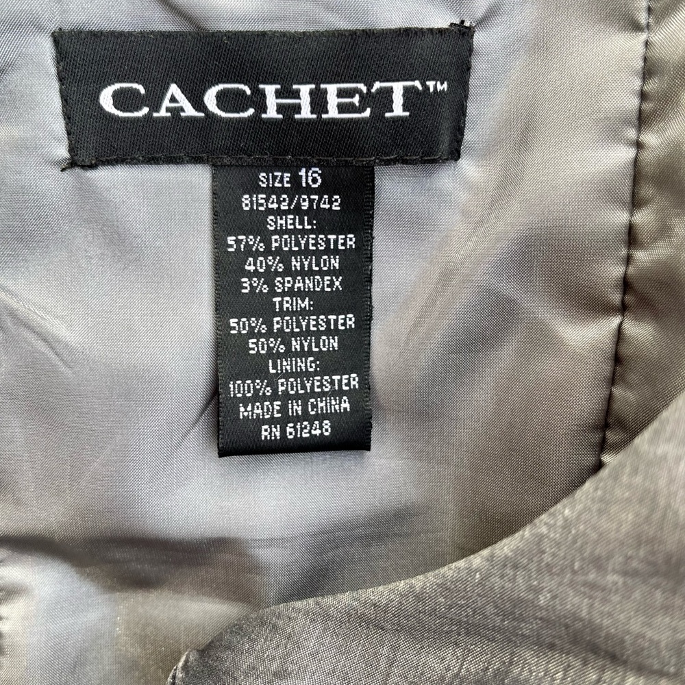 Gorgeous! 😍 Cachet silver corset look formal halter top - size 16 - Picture 6 of 6